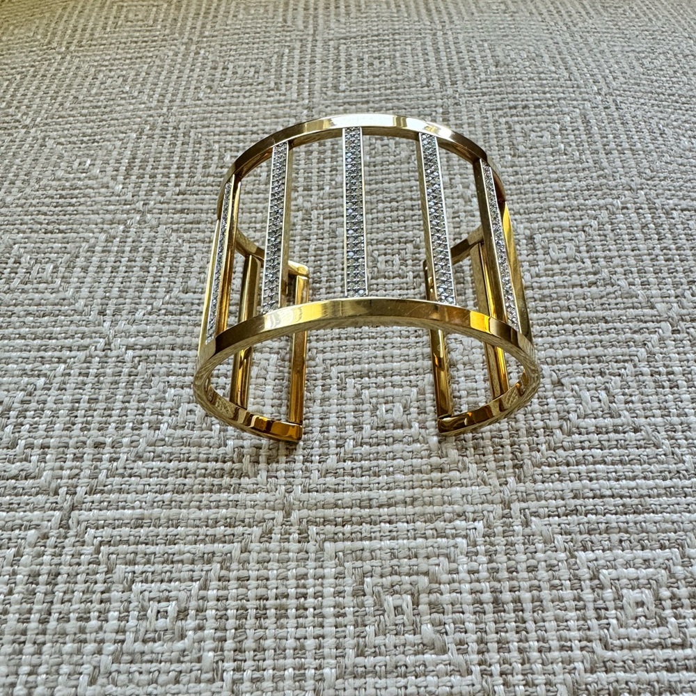 Michael Kors Gold and Diamond Cuff Bracelet - Picture 2 of 8